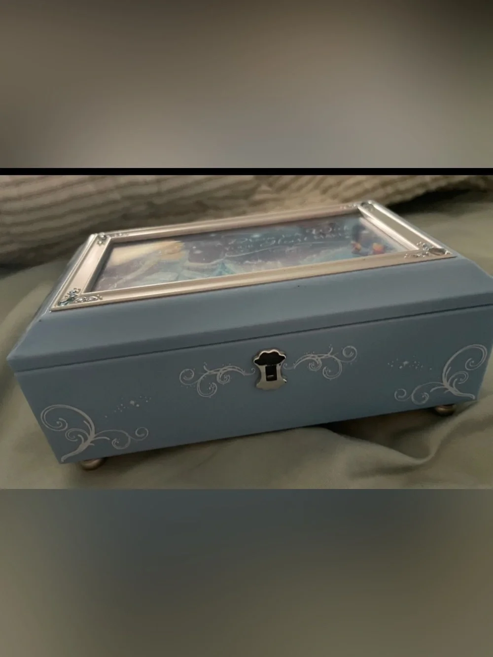 The Bradford Exchange Blue Cinderella Music Jewelry Box